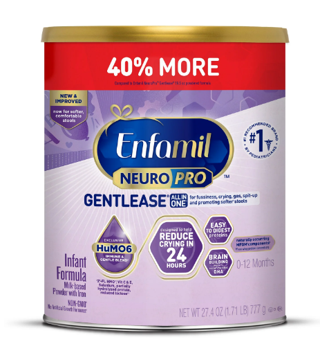 Enfamil NeuroPro Gentlease Baby Formula, Infant Formula Powder Can, 27.4 Oz