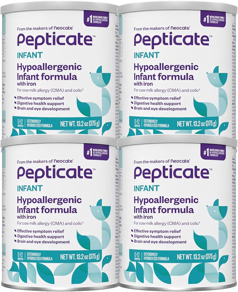 Pepticate Hypoallergenic Baby Formula, 13.2oz (Pack of 4)