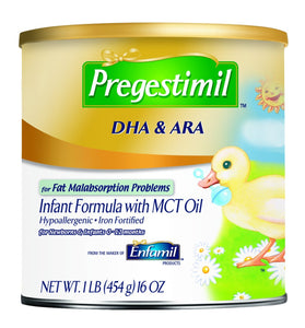 Enfamil Pregestimil Infant Formula with MCT Oil, for Fat Malabsorption Problems, 16 Oz, Pack of 6