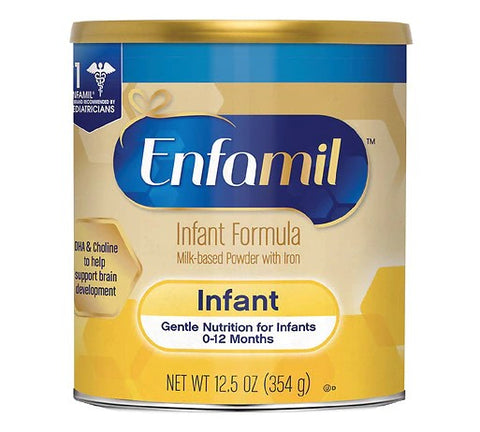 Enfamil Infant Formula, Milk-based Baby Formula with Iron,  Powder Can, 12.5 Oz (Case of 6)