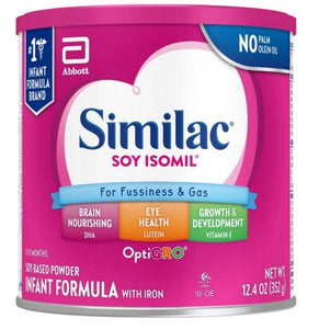 Similac Soy Isomil Infant Formula, Soy-Based 12.4 oz Can (Case of 6)