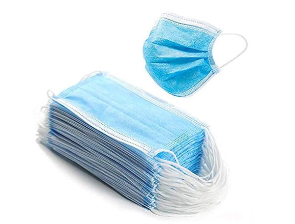 Disposable 3-Ply Face Mask - 50 Each.