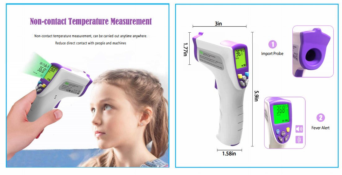 Infrared Thermometer-Non Contact,Laser Digital - 1 Second Reading
